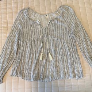 Light Blue/White Old Navy Blouse